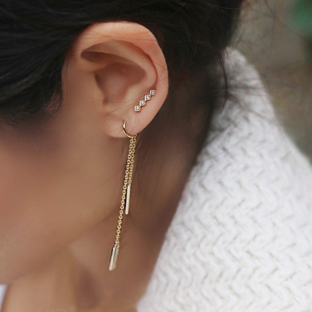 Tiny Ear Climber Earrings